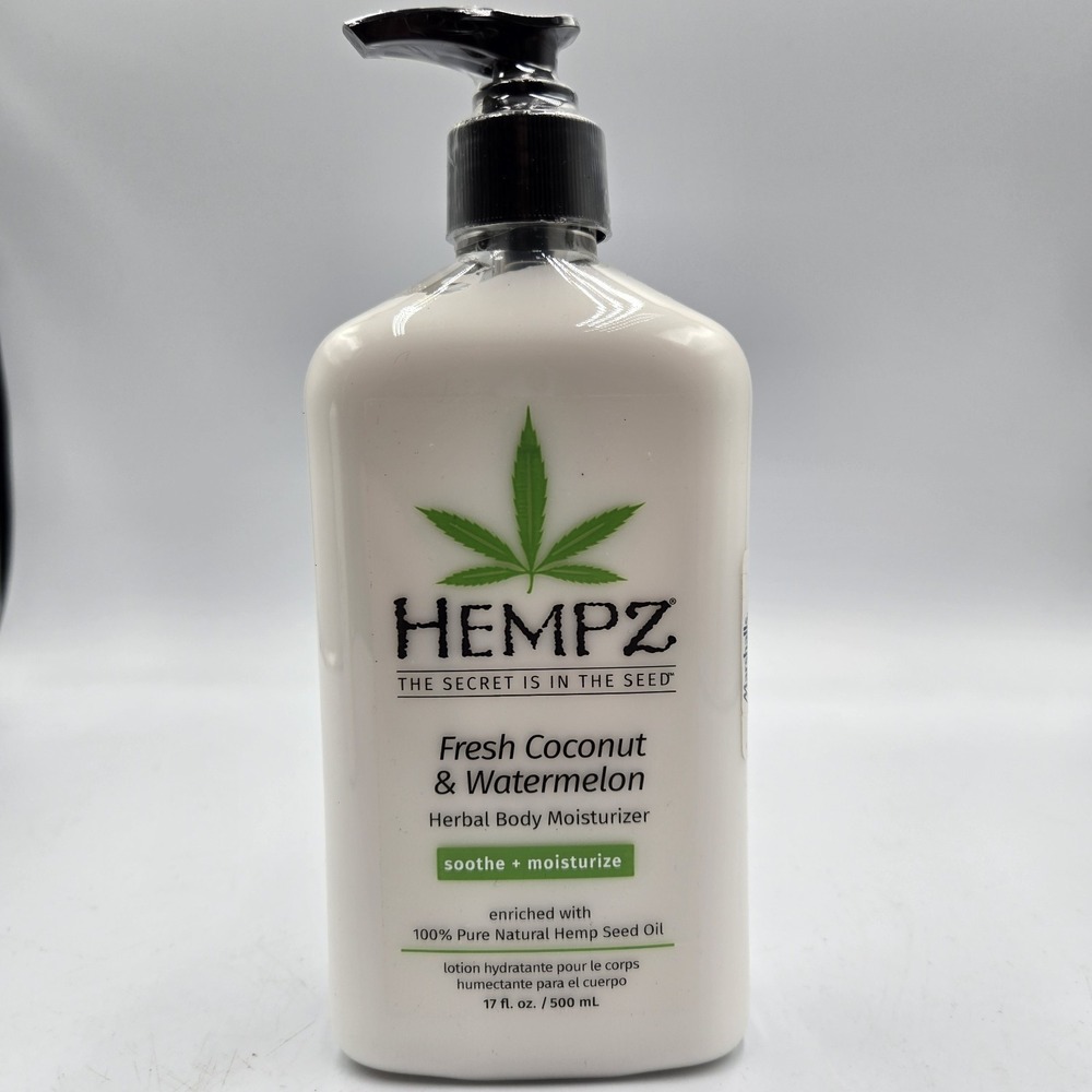 New Sealed Hempz Fresh Coconut & Watermelon Herbal Body Moisturizer 17 fl.oz